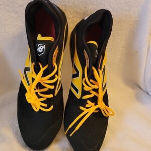 New Balance Black Sneakers with Yellow Highlights Size 15